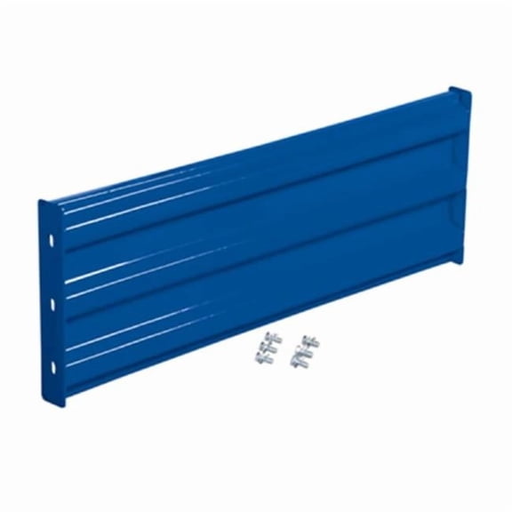 Vestil GR-F3R-BO-3-BU 29.875 in. Length Steel 3 Ribbed Bolt On Style Guard Rail - Blue