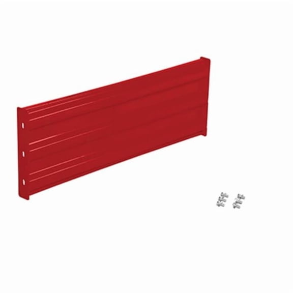 Vestil GR-F3R-BO-3-RD 29.875 in. Length Steel 3 Ribbed Bolt On Style Guard Rail - Red