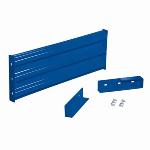 Vestil GR-F3R-DI-3-BU 29.875 in. Length Steel 3 Ribbed Drop In Style Guard Rail - Blue