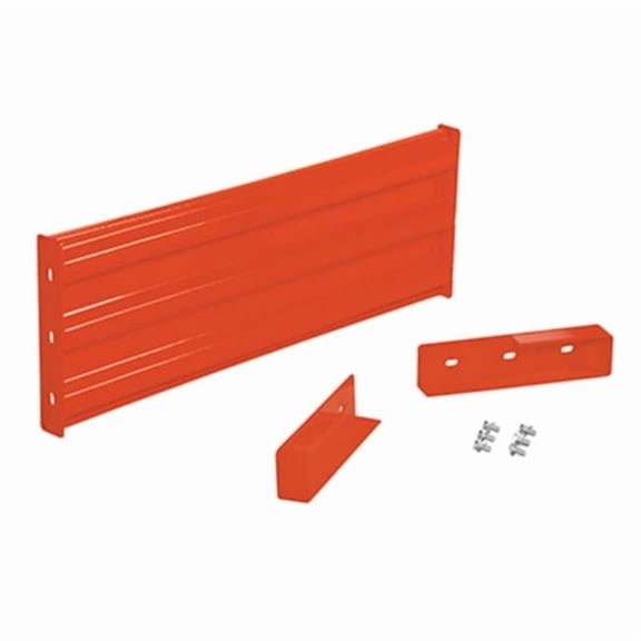 Vestil GR-F3R-DI-3-OR 29.875 in. Length Steel 3 Ribbed Drop In Style Guard Rail - Orange