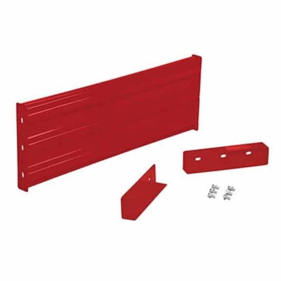 Vestil GR-F3R-DI-3-RD 29.875 in. Length Steel 3 Ribbed Drop In Style Guard Rail - Red