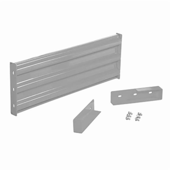 Vestil GR-F3R-DI-3-SL 29.875 in. Length Steel 3 Ribbed Drop In Style Guard Rail - Silver