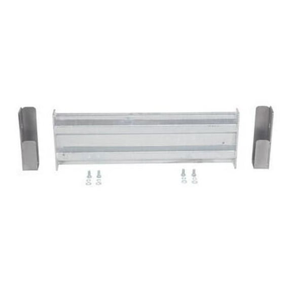 Vestil GR-F2R-DI-3-HDG 30 in. Galvanized Steel 2 Ribbed Drop-In Style Guard Rail, Gray