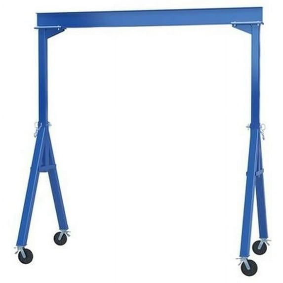Vestil FHS-4-15-TLC 4000 lbs 15 ft. Steel Fixed Gantry Crane with Total Locking Glass Filled Nylon Casters - Blue