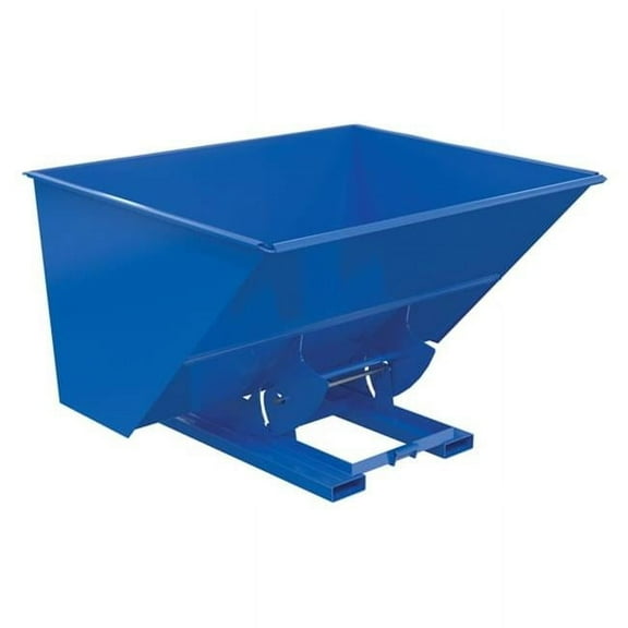 Vestil D-300-MD-NB 4000 lbs 3 cu. Yard Steel Medium Duty No Bump & Dump Hopper - Blue