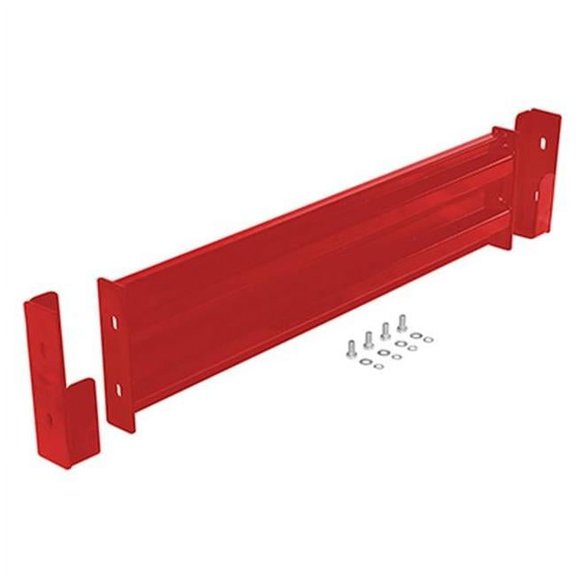 Vestil GR-F2R-DI-4-RD 41.875 in. Steel 2 Ribbed Drop-In Style Guard Rail, Red