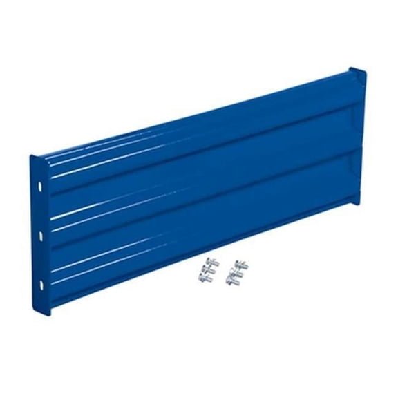 Vestil GR-F3R-BO-4-BU 41.875 in. Steel 3 Ribbed Bolt-On Style Guard Rail, Blue