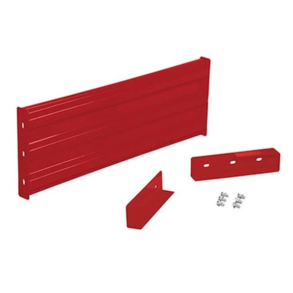 Vestil GR-F3R-DI-4-RD 41.875 in. Steel 3 Ribbed Drop-In Style Guard Rail, Red