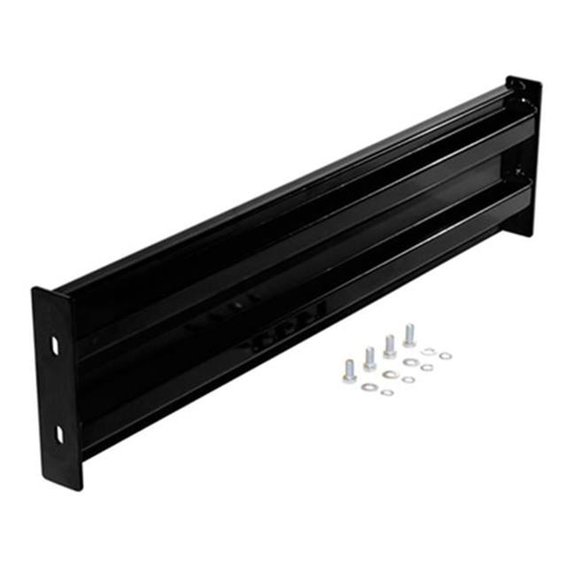 Vestil GR-F2R-BO-4-BK 42 in. Steel 2 Ribbed Bolt-On Style Guard Rail, Black