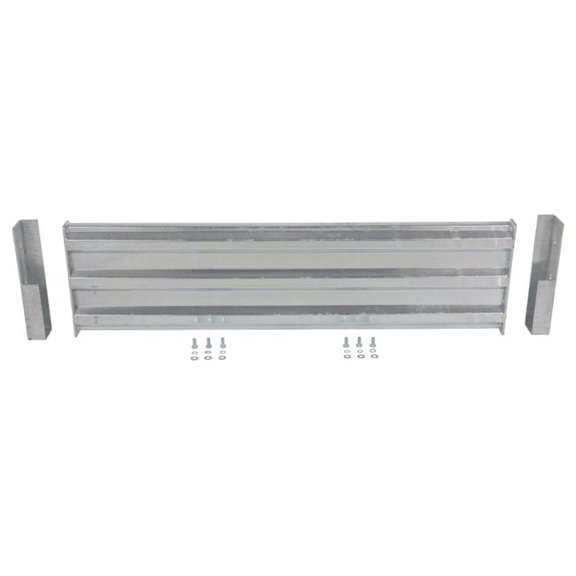 Vestil GR-F3R-DI-5-HDG 53.87 in. Galvanized Steel 3 Ribbed Drop in Style Guard Rail, Gray