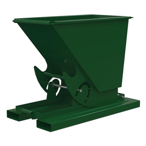 Vestil D-33-MD-NB-GRN-H 53 x 26 x 39 in. Steel Medium Duty No Bump & Dump Hopper - 0.33 cu. Yard - 4000 lbs Capacity - Hunter Green