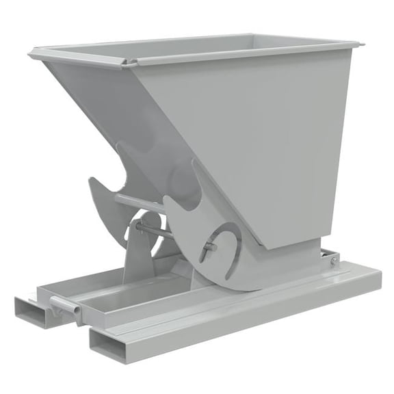 Vestil D-33-MD-NB-GY-MG 53 x 26 x 39 in. Steel Medium Duty No Bump & Dump Hopper - 0.33 cu. Yard - 4000 lbs Capacity - Machine Gray