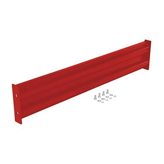 Vestil  54 in. Steel 2 Ribbed Bolt-On Style Guard Rail, Red