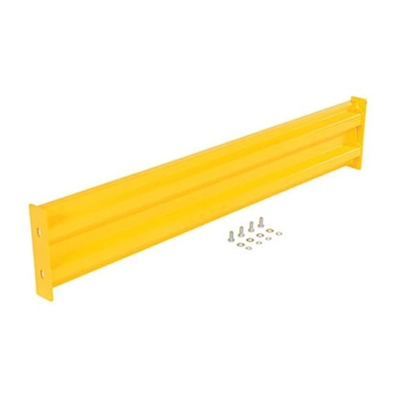 Vestil 54 in. Steel 2 Ribbed Bolt-On Style Guard Rail, Yellow