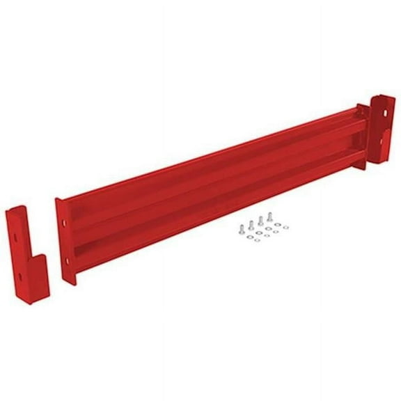 Vestil  54 in. Steel 2 Ribbed Drop-In Style Guard Rail, Red