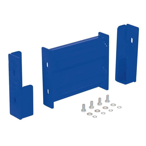 Vestil GR-F2R-DI-1-BU 6 in. Steel 2 Ribbed Drop in Style Guard Rail, Blue