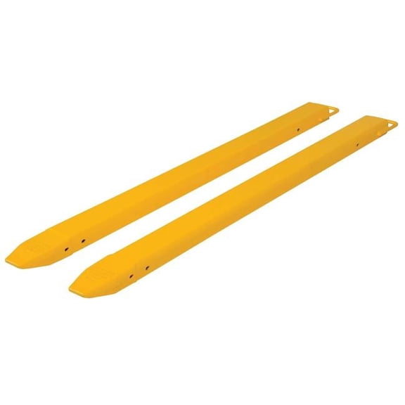 Vestil FE-6-108-P-EACH 6 x 108 in. Steel Pin Style Single Fork Extension - 4000 lbs Capacity - Yellow