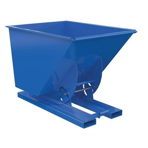 Vestil D-100-HD-NB 6000 lbs 1 cu. Yard Steel Heavy Duty No Bump & Dump Hopper - Blue
