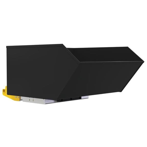 Vestil H-100-HD-BD-BLK-SG 62 x 51 x 28.125 in. Steel Heavy Duty Bump & Dump Hopper - 1 cu. Yard - 6000 lbs Capacity - Semi Gloss Black
