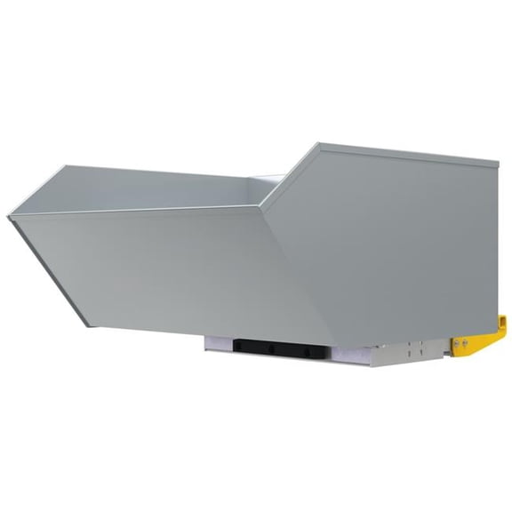 Vestil H-100-HD-BD-SL 62 x 51 x 28.125 in. Steel Heavy Duty Bump & Dump Hopper - 1 cu. Yard - 6000 lbs Capacity - Silver Lining