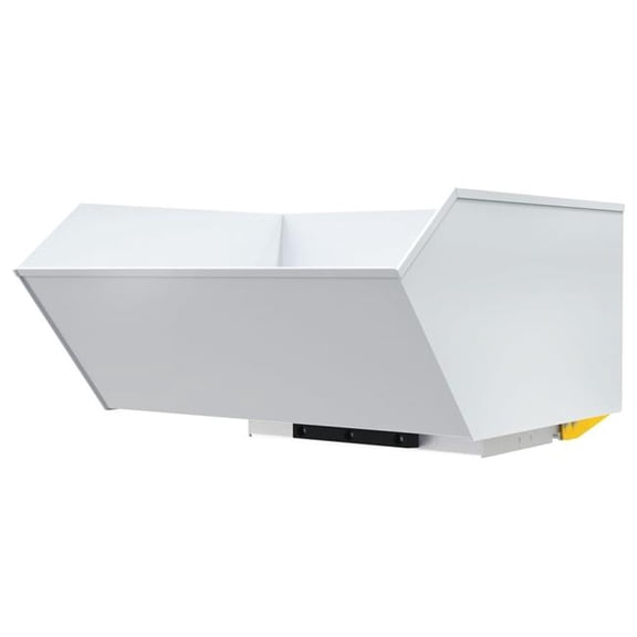 Vestil H-100-HD-BD-WHT 62 x 51 x 28.125 in. Steel Heavy Duty Bump & Dump Hopper - 1 cu. Yard - 6000 lbs Capacity - White