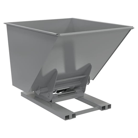 Vestil D-200-HD-HYD-GYSG 64.5 x 56.62 x 53 in. Steel Heavy Duty Hydraulic Dumping Hopper - 2 cu. Yard - 6000 lbs Capacity - Gray Semi Gloss