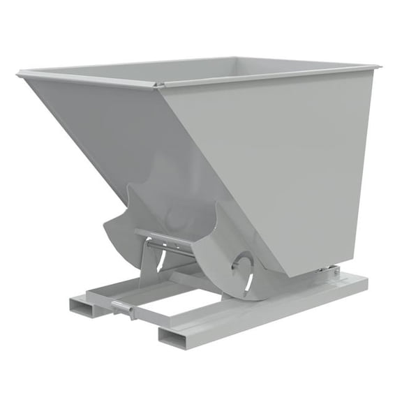 Vestil D-150-HD-NB-GY-MG 69 x 43 x 52 in. Steel Heavy Duty No Bump & Dump Hopper - 1.5 cu. Yard - 6000 lbs Capacity - Machine Gray