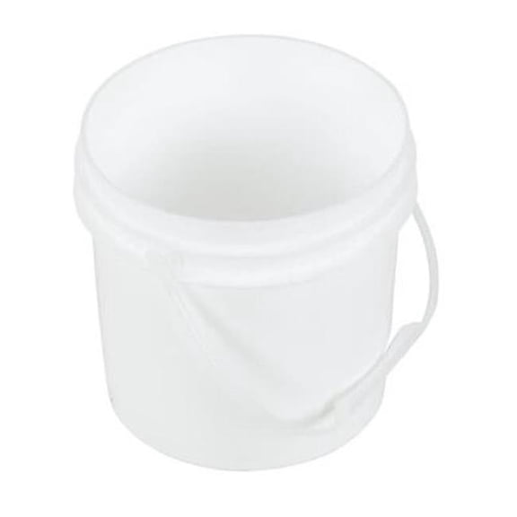 Vestil PAIL-1-PWP-180PK 7.5 x 7.5 x 7.5 in. High Density Polyethylene Open Head Pail with Plastic Handle - White - Pack of 180