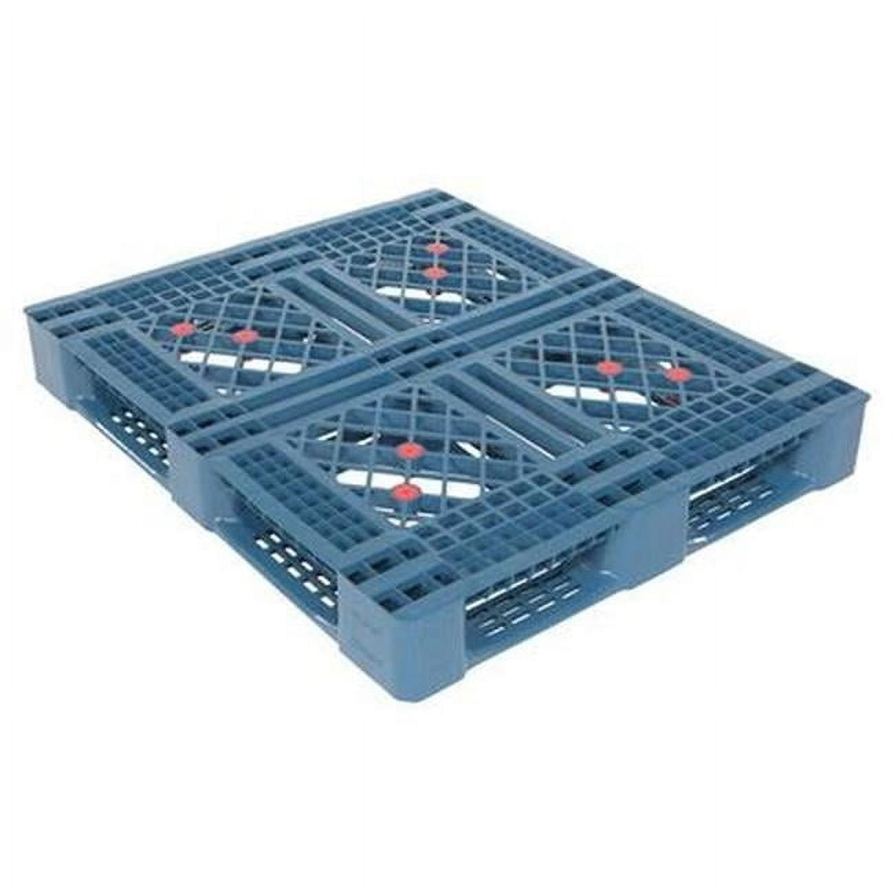 Vestil PLP4-4840-BLUE 7054 lbs 48 x 40 x 6 in. High Density Polyethylene Pallet - Blue