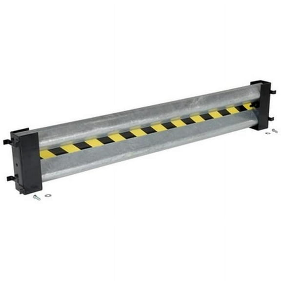 Vestil GR-H2R-DI-6-HDG 72 in. 2 Ribbed Galvanized Steel Drop-In Guard Rail, Gray
