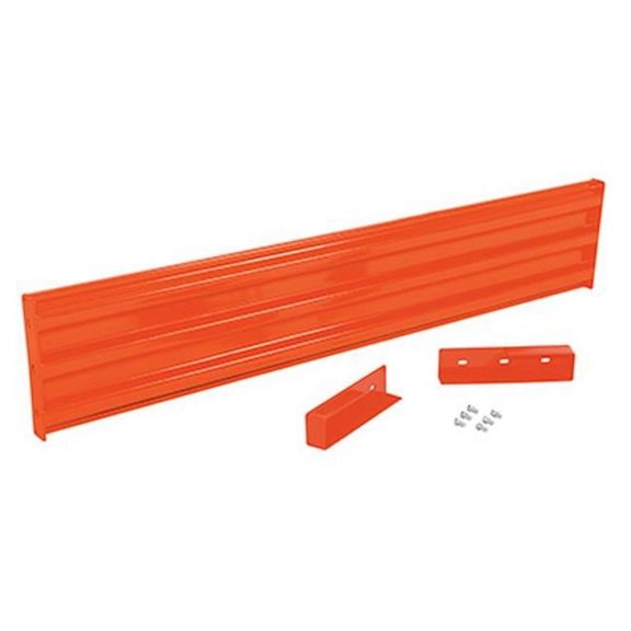 Vestil GR-F3R-DI-7-OR 77.875 in. Steel 3 Ribbed Drop-In Style Guard Rail, Orange
