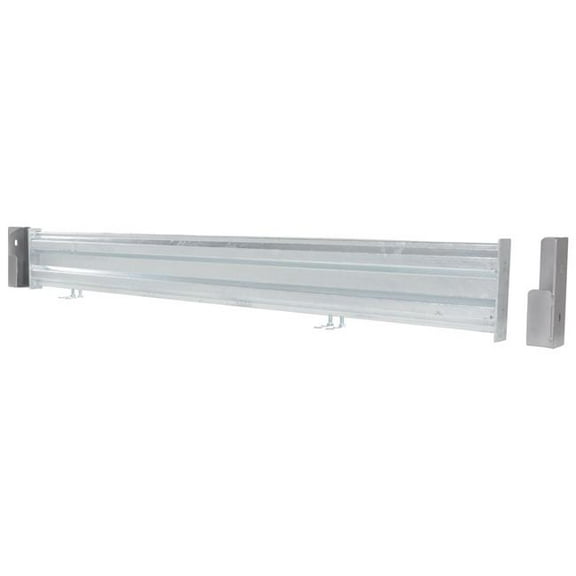 Vestil GR-F2R-DI-7-HDG 78 in. Galvanized Steel 2 Ribbed Drop in Style Guard Rail, Gray