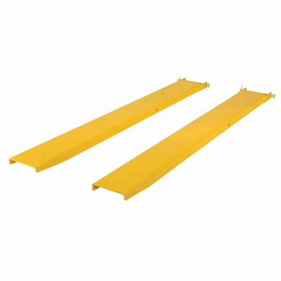 Vestil FE-8-108-P-EACH 8 x 108 in. Steel Pin Style Single Fork Extension - 4000 lbs Capacity - Yellow