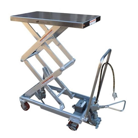 Vestil AIR-800-D-PSS Air Stainless Steel Cart- 20 x 35.5 in. - 800 lbs
