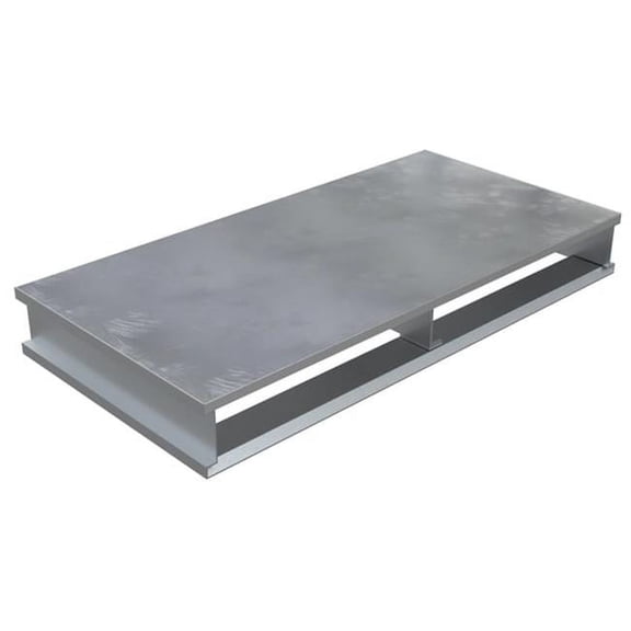 Vestil AP-ST-4024 4000 lbs 24 x 40 x 6 in. Aluminum Heavy Duty Solid Top Half Pallet - Silver