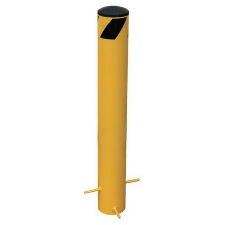 Vestil Bollard ,52 in H,Yellow ,Carbon Steel BOLPP-42-5.5