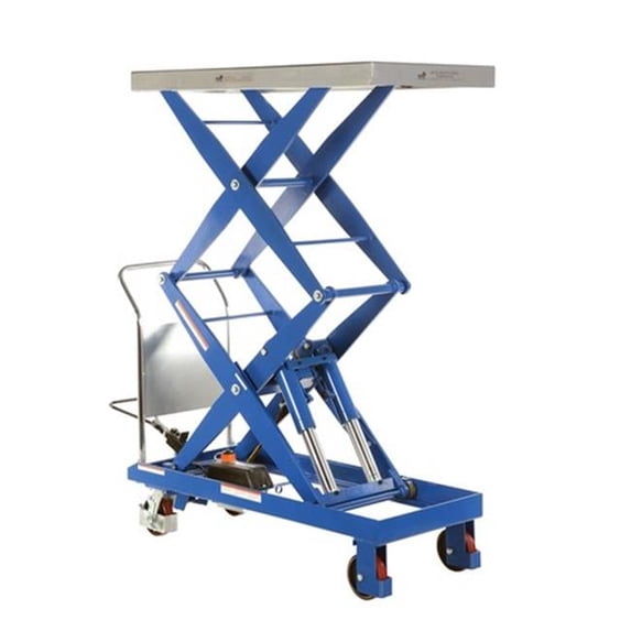 Vestil Hydraulic Scissor Cart - 47.5 x 24 in. - 1500 lbs Blue