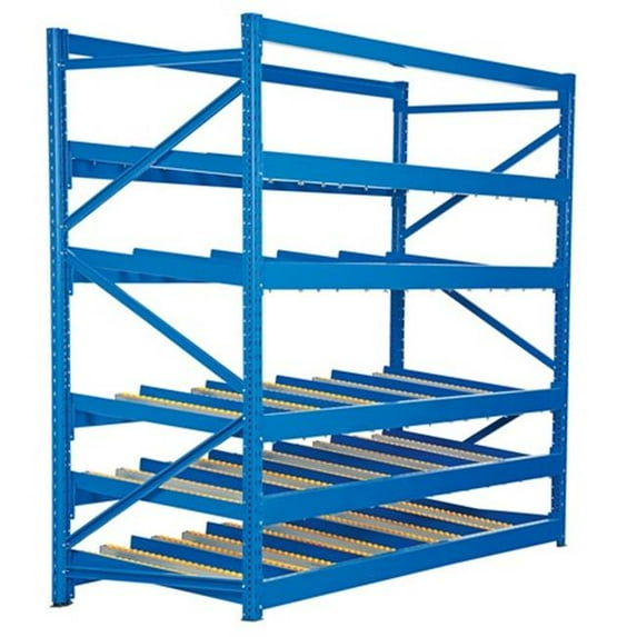 Vestil Carton Rack with Gravity Roll 5 Flow Levels