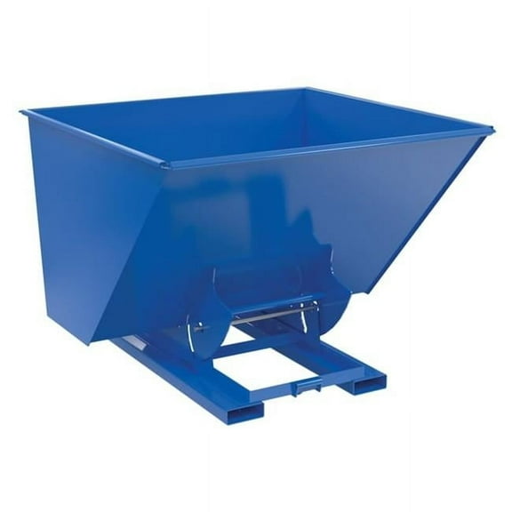 Vestil D-250-LD-NB 2.5 cu. Yard Steel Light Duty No Bump & Dump Hopper - Blue