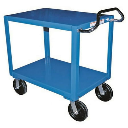 Vestil DH-PH4-2436 Heavy Duty Ergo Handle Cart 2 Shelf- 24 x 36 in.