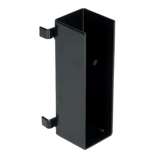 Vestil GR-H2R-BKT-DI-BK Steel U-Bracket with System for 2 Ribbed Drop-In Guard Rail - Black