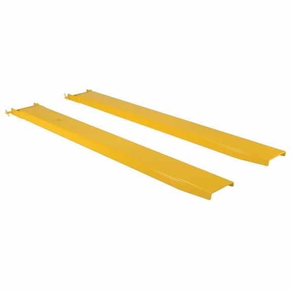 Vestil FE-8-72-P-EACH 8 x 72 in. Steel Pin Style Single Fork Extension - 4000 lbs Capacity - Yellow