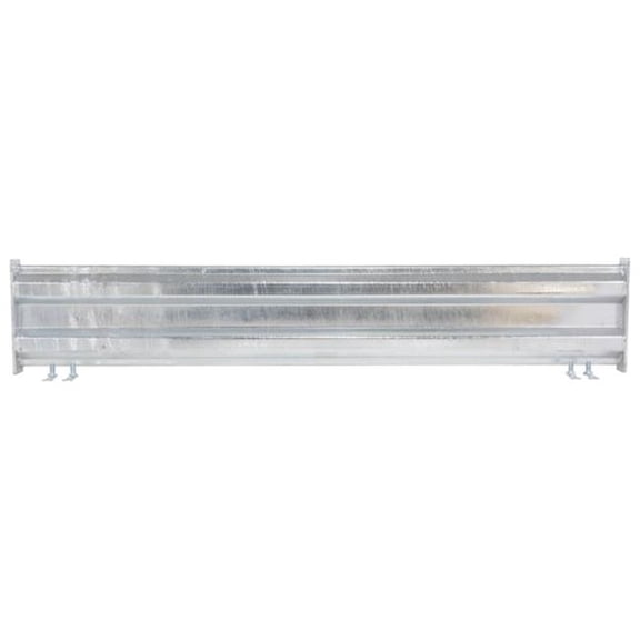 Vestil GR-F2R-BO-5-HDG 54 in. Galvanized Steel 2 Ribbed Bolt-On Style Guard Rail - Gray