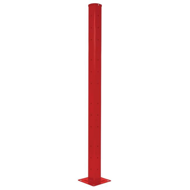 Road Rails Post Vestil GR-F3R-BO-TP72-RD 72 in. Steel Rigid Tube Post Bolt On Style for ...