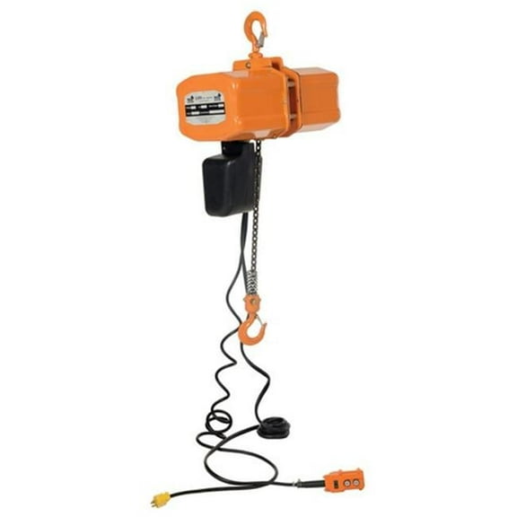 Vestil H-2000-1 1 Phase Economy Hoist Chain with Container- 2000 lbs