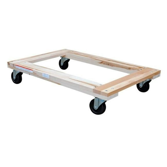 Vestil HDOF-2436-12 Hardwood Dolly Open Deck- 24 x 36 in. - 1200 lbs