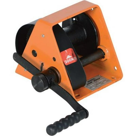 Vestil HWG-600 Single Speed Hand Winch with Load Pressure Brake - 600 lbs Load