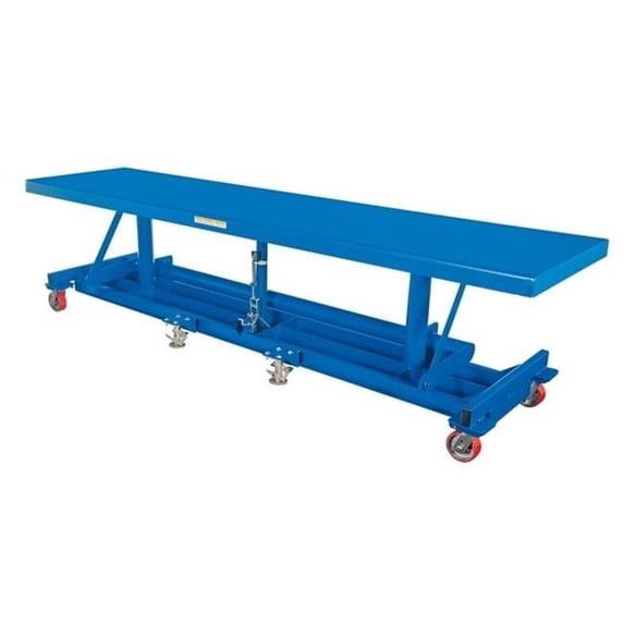 Vestil LDLT-30120 Ergonomic Long Deck Cart, 120 x 30 in. - 2000 lbs