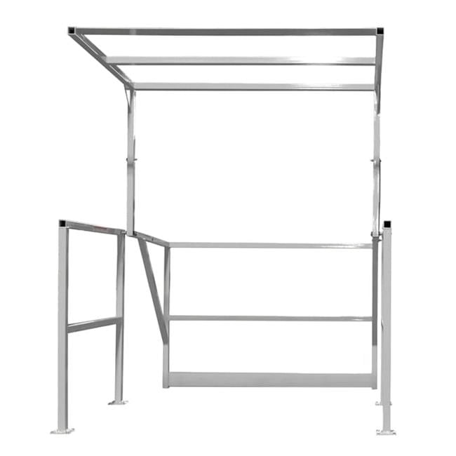 Vestil MEZZ-200-A 56 in. Aluminum Mezzanine Safety Gate - Silver