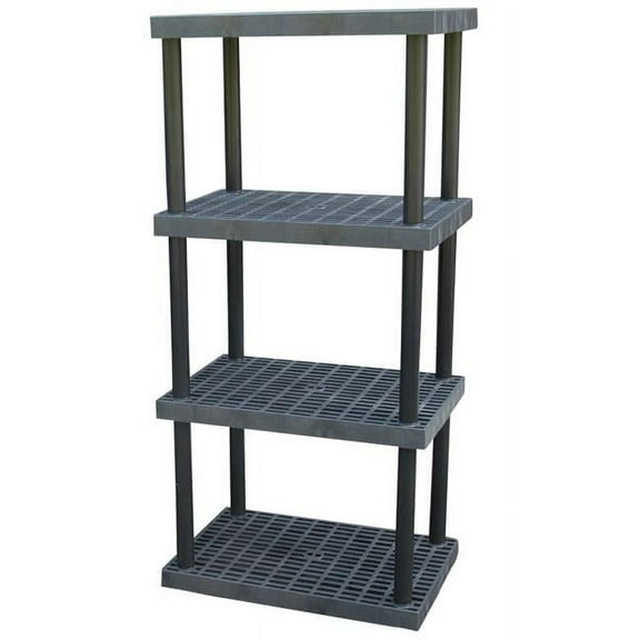 Vestil Manufacturing PBSS-3624-4 36 x 24 in. Plastic Bulk Shelving & Storage - 4 Shelf